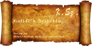 Kudlák Szibilla névjegykártya